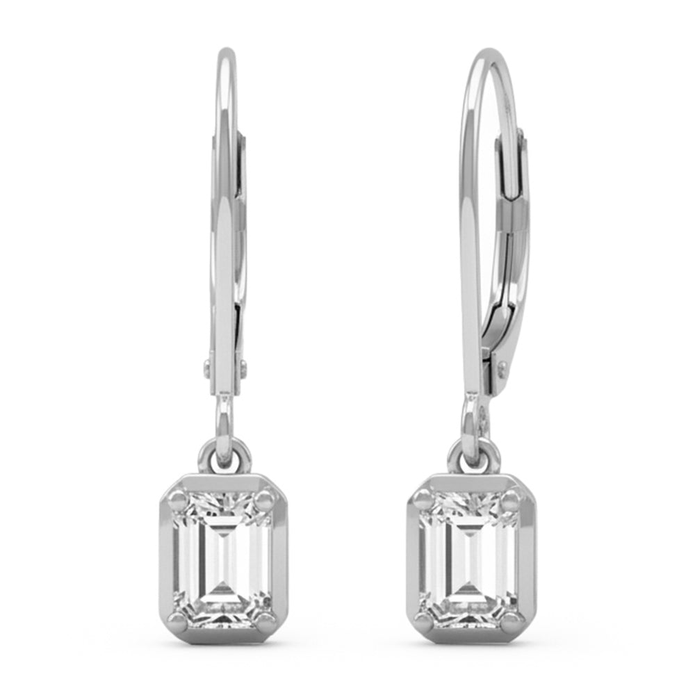 .95ct 14K White Gold  Diamond Earrings
