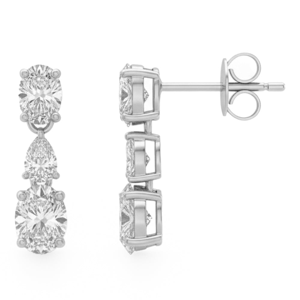 .69ct 14K White Gold  Diamond Earrings