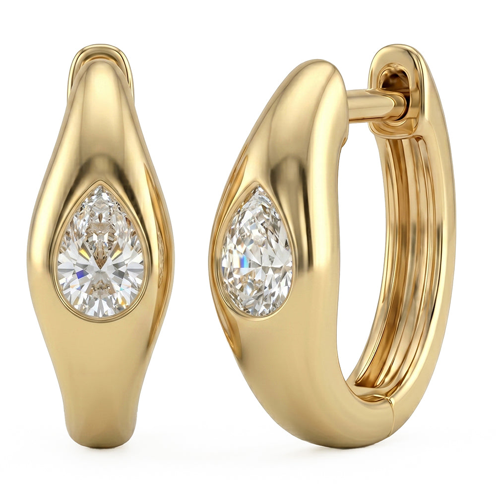 .45ct 14K Yellow Gold  Diamond Earrings