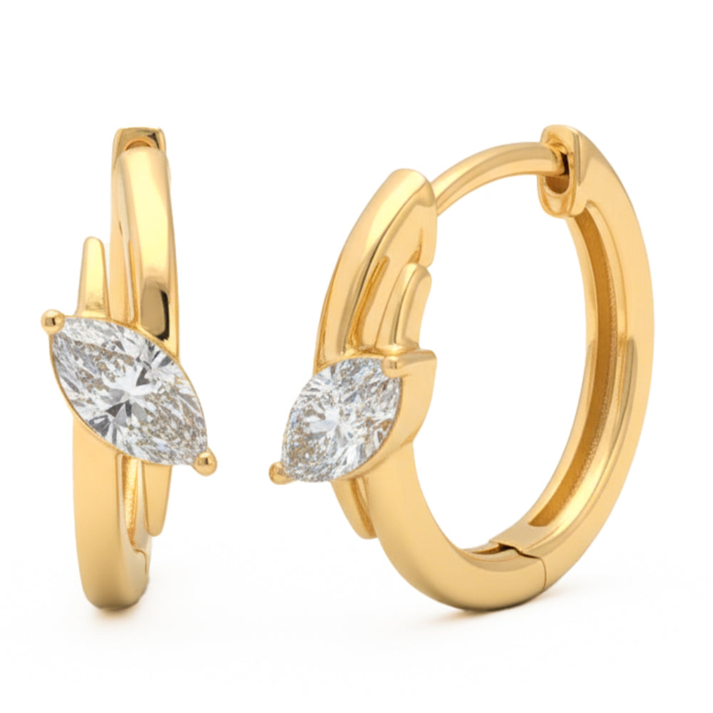 0.5ct 14K Yellow Gold  Diamond Earrings