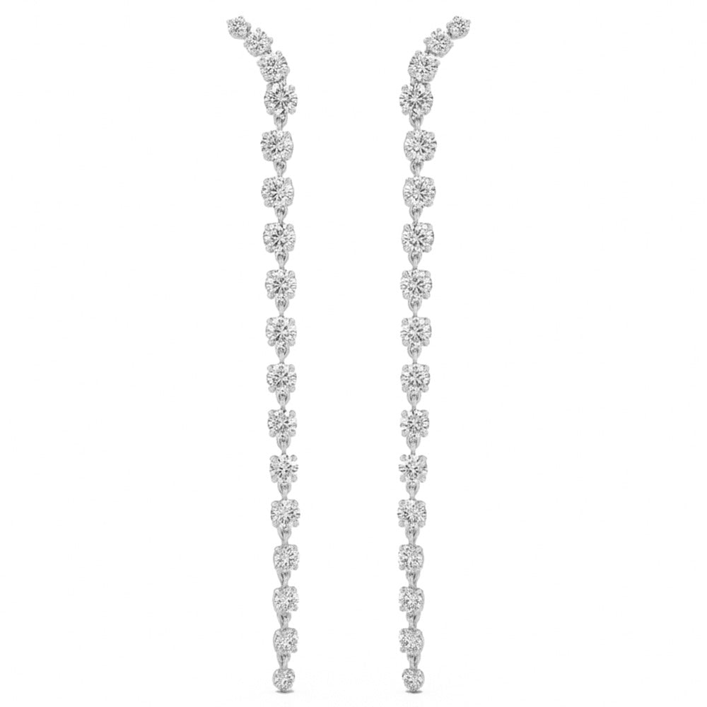 2.50ct 14K White Gold  Diamond Earrings