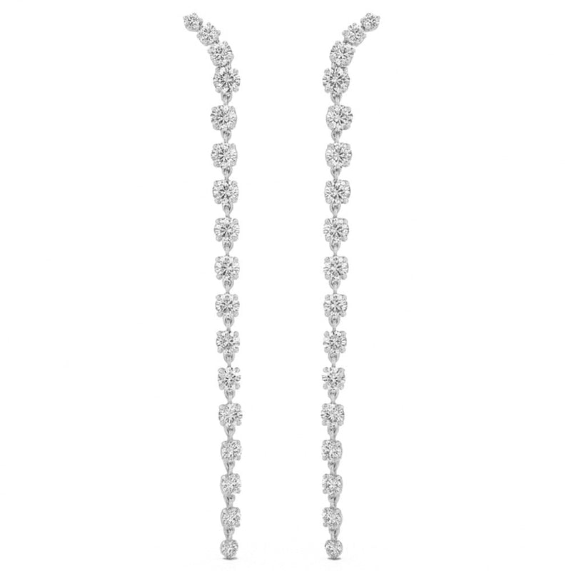 2.50ct 14K White Gold Lab Grown Diamond Earrings