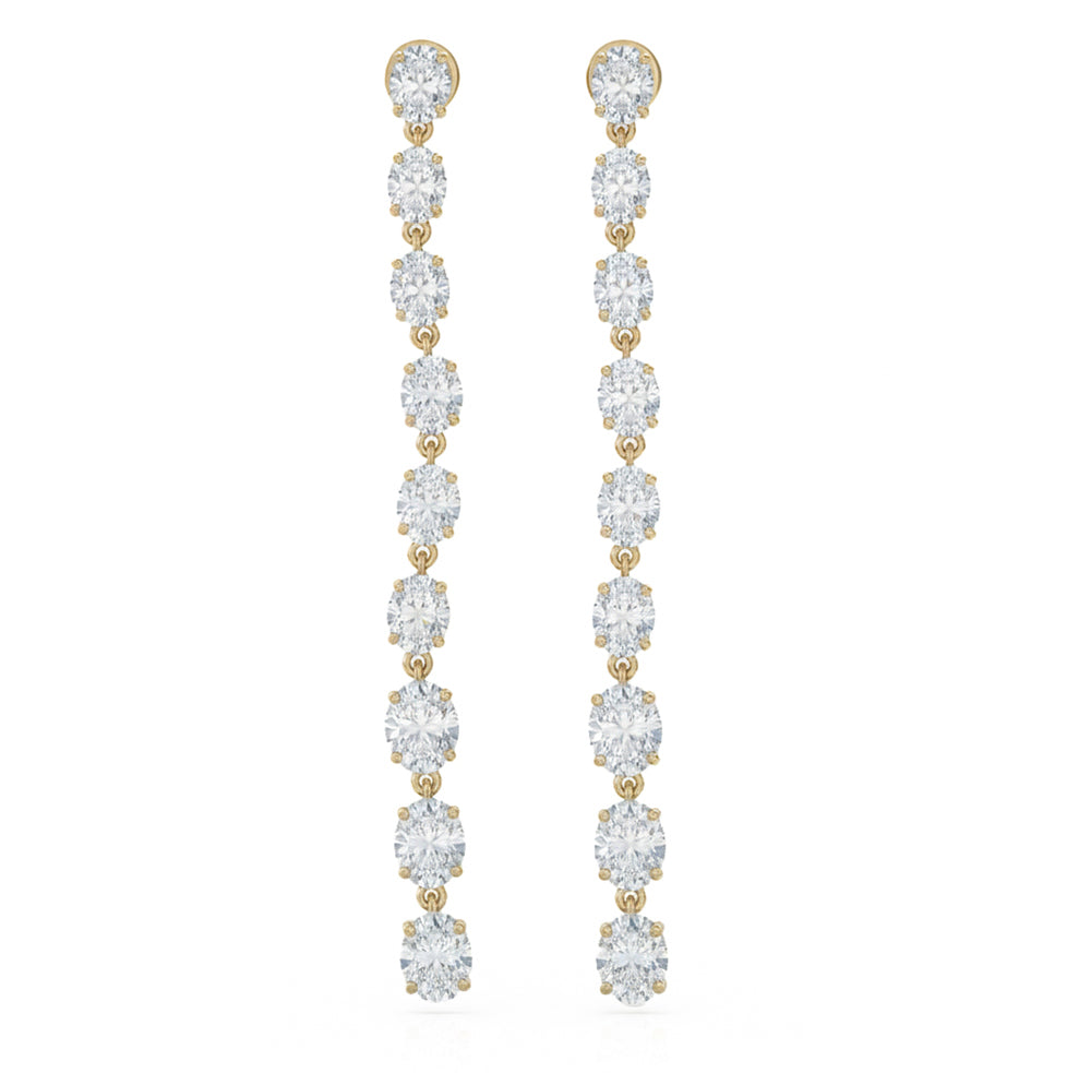 3ct 14K White Gold  Diamond Earrings