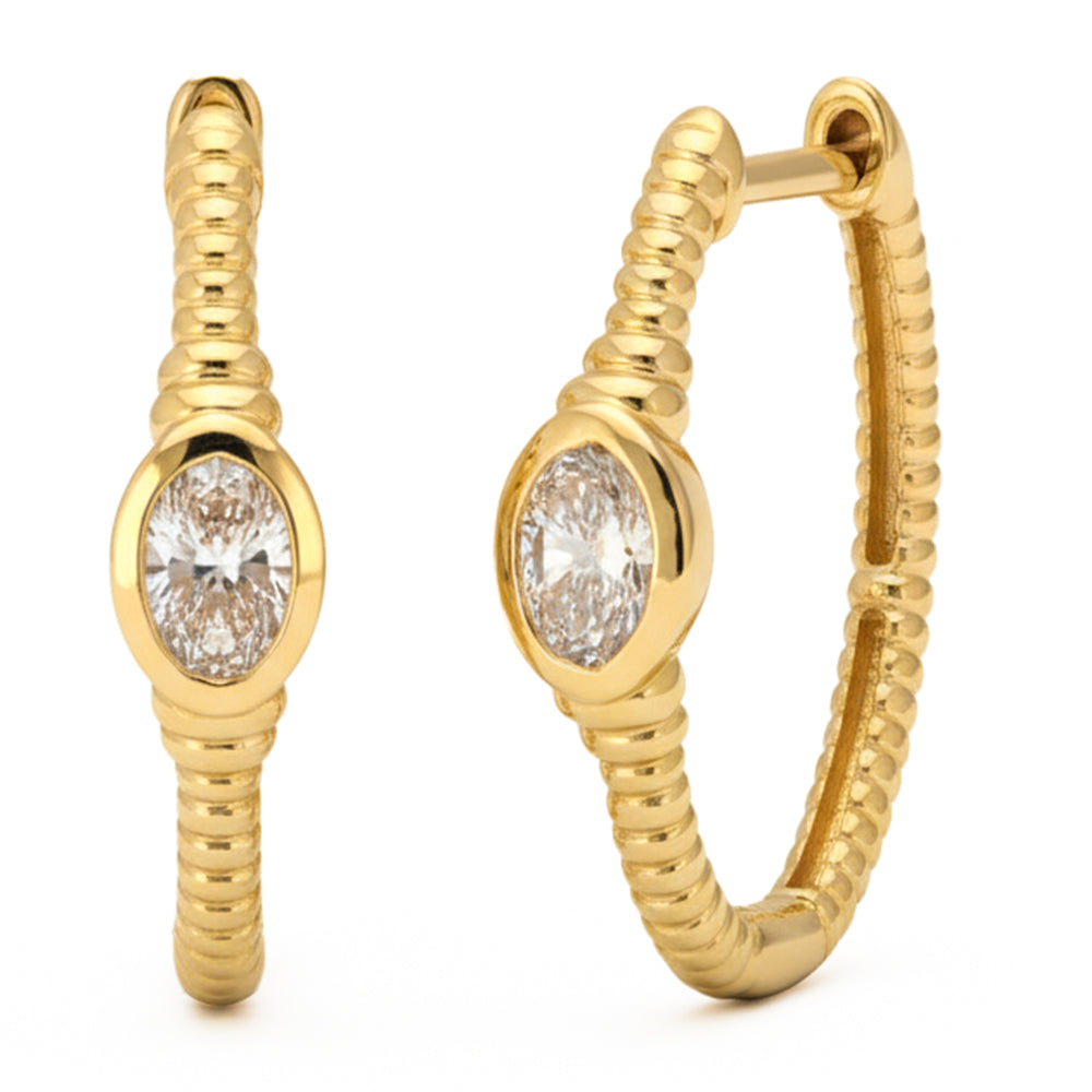 0.5ct 14K Yellow Gold  Diamond Earrings