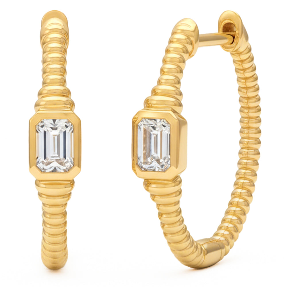 0.48ct 14K Yellow Gold  Diamond Earrings