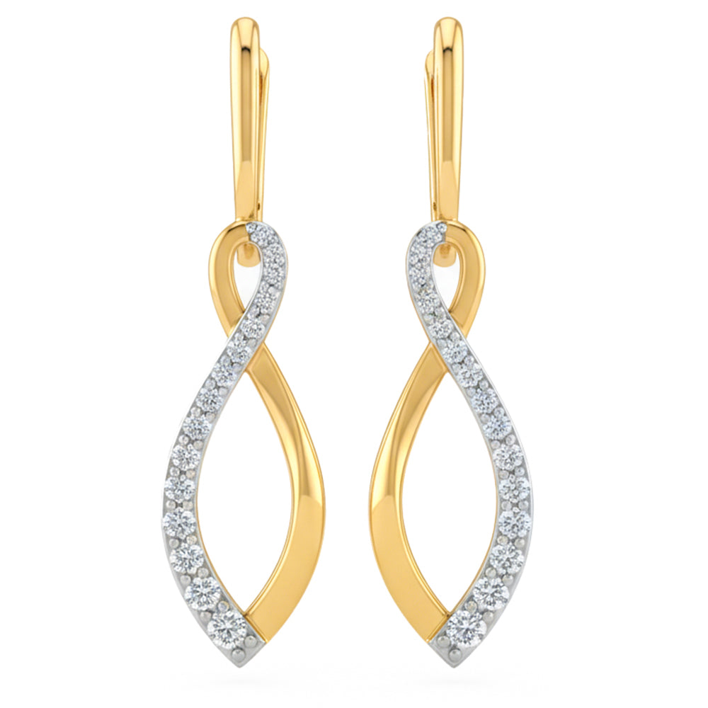 0.5ct 14K Yellow Gold  Diamond Earrings
