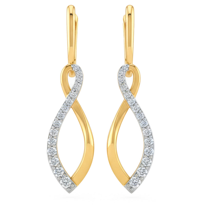 0.5ct 14K Yellow Gold Lab Grown Diamond Earrings