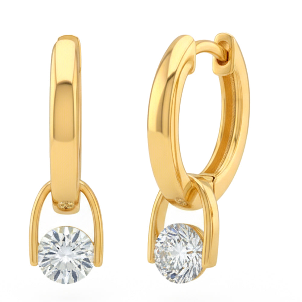 0.5ct 14K Yellow Gold  Diamond Earrings