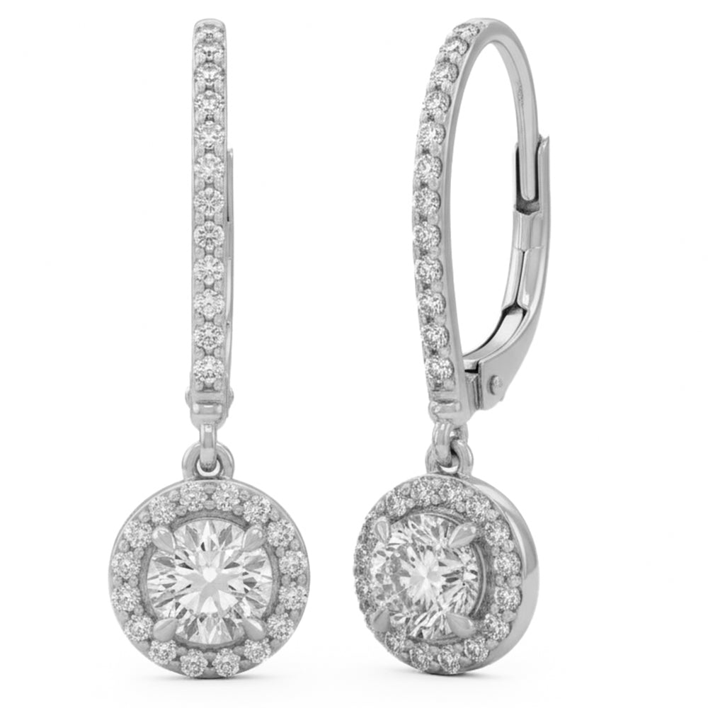 1.54ct 14K White Gold  Diamond Earrings