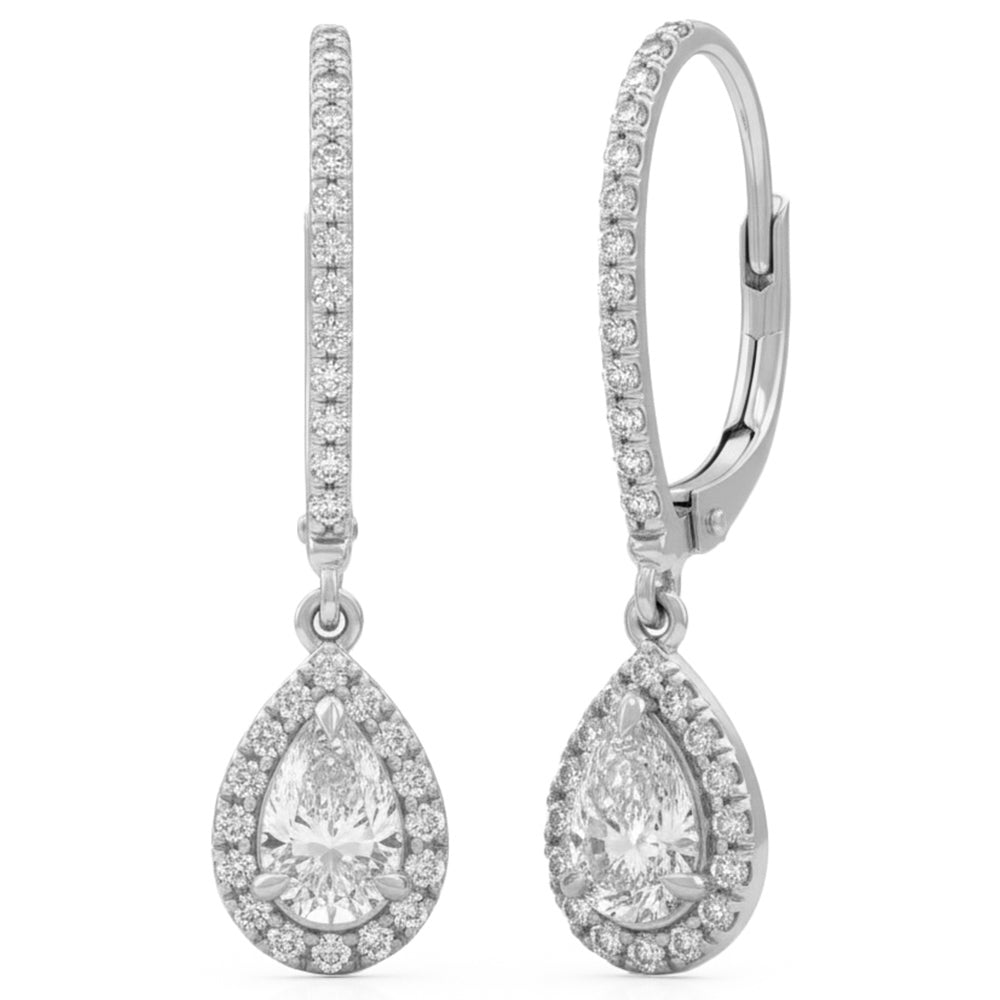 1.54ct 14K White Gold  Diamond Earrings