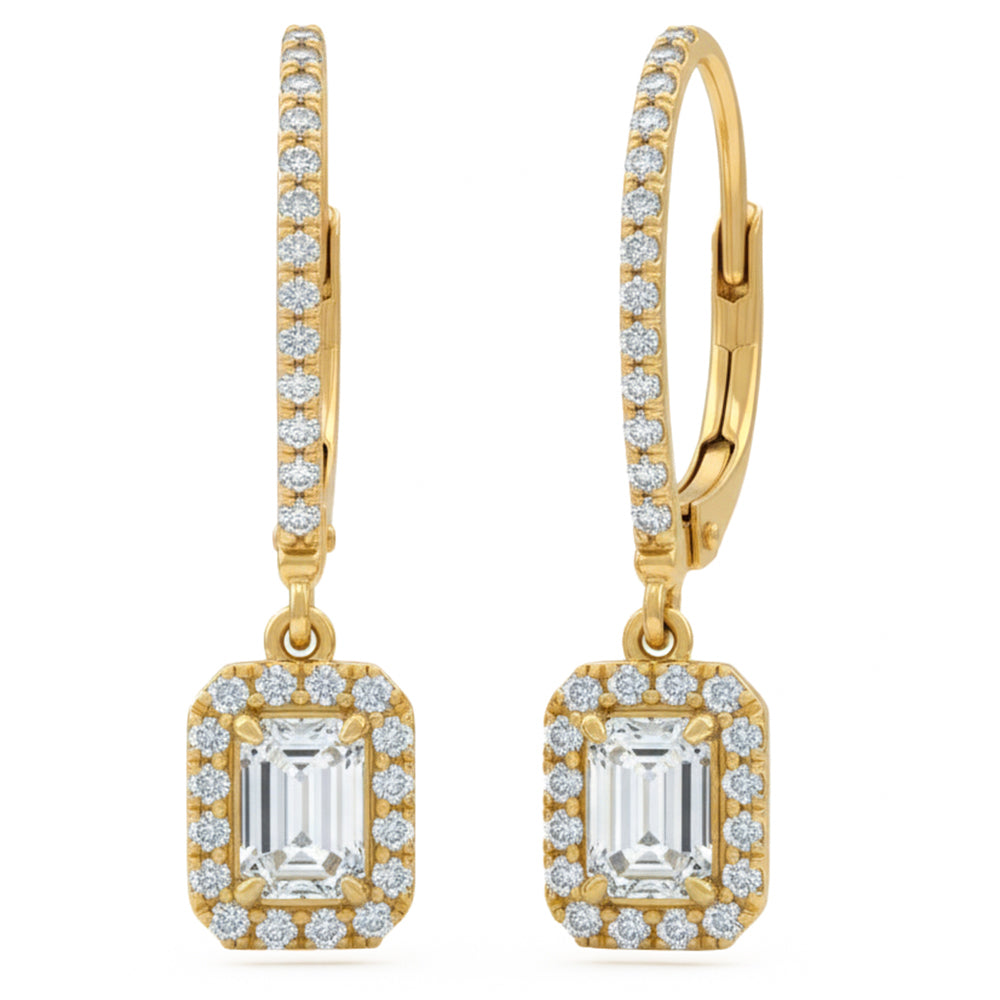 1.54ct 14K Yellow Gold  Diamond Earrings