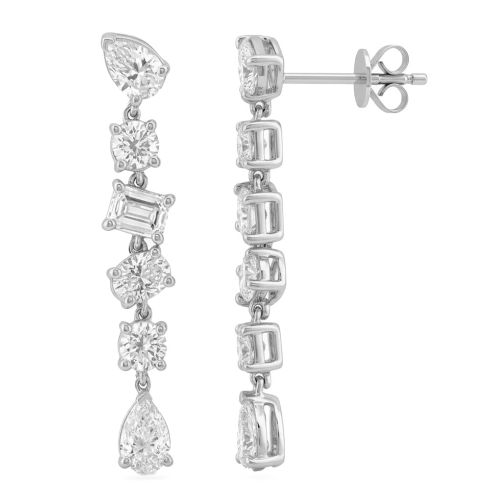 2ct 14K White Gold  Diamond Earrings