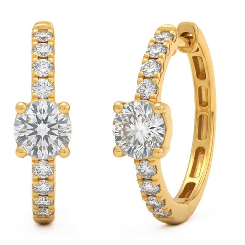 1.54ct 14K Yellow Gold Lab Grown Diamond Earrings