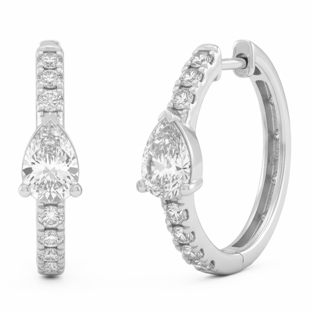 1.54ct 14K White Gold  Diamond Earrings