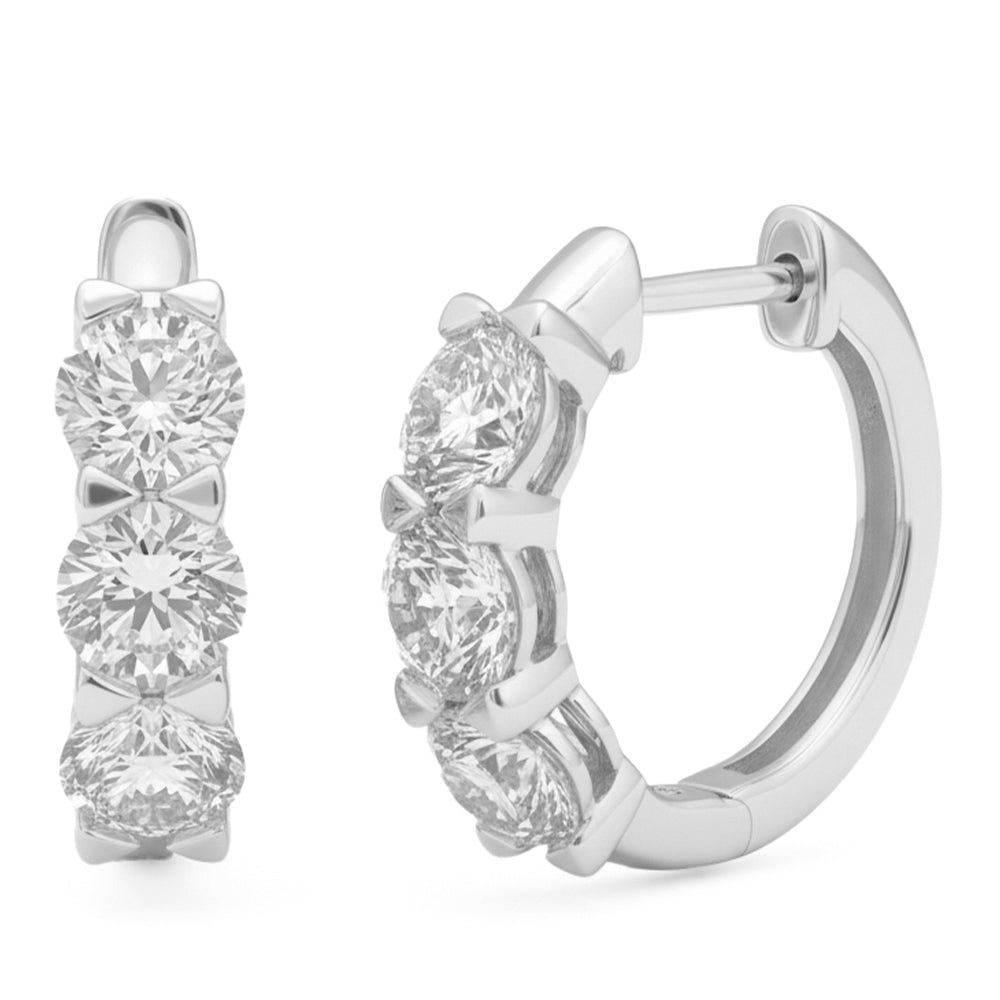 2.04ct 14K White Gold  Diamond Earrings