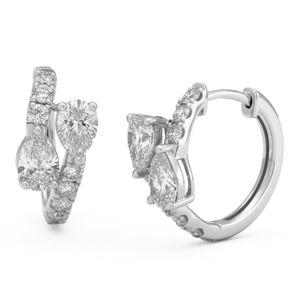 2.04ct 14K White Gold  Diamond Earrings