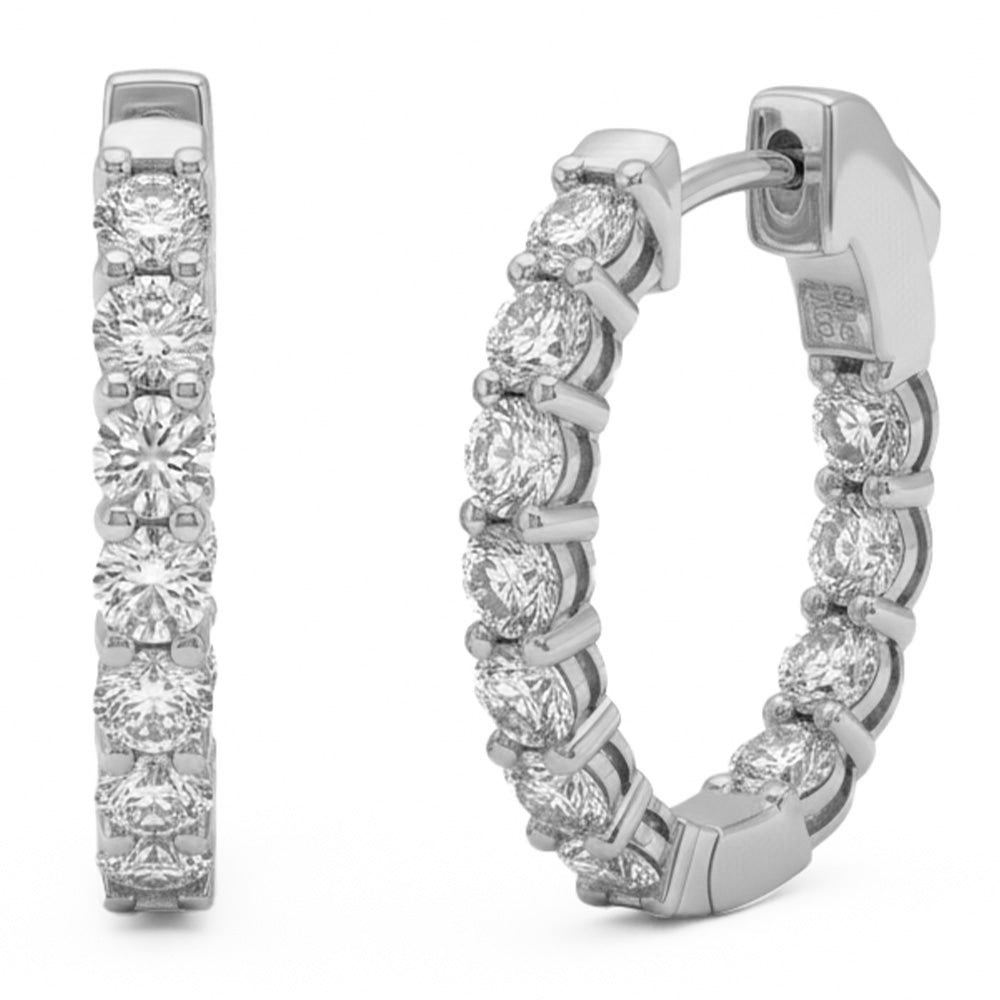 2.01ct 14K White Gold  Diamond Earrings