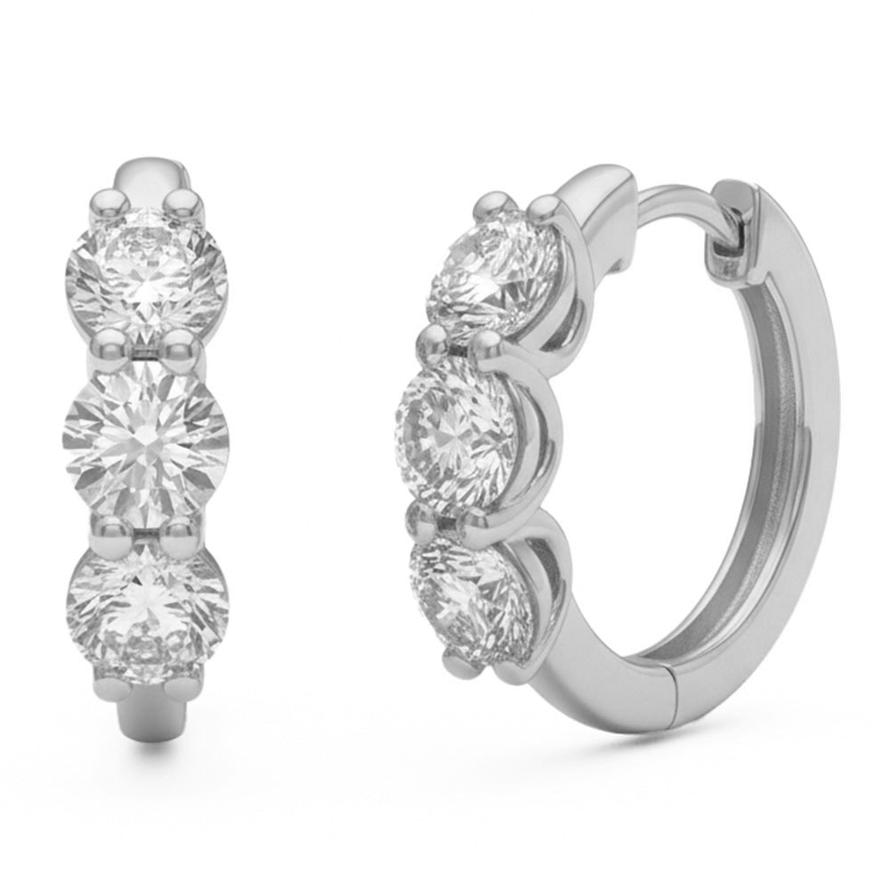 1.98ct 14K White Gold  Diamond Earrings