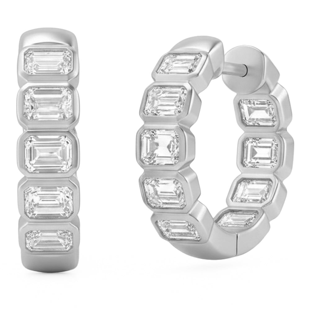 4.34ct 14K White Gold  Diamond Earrings