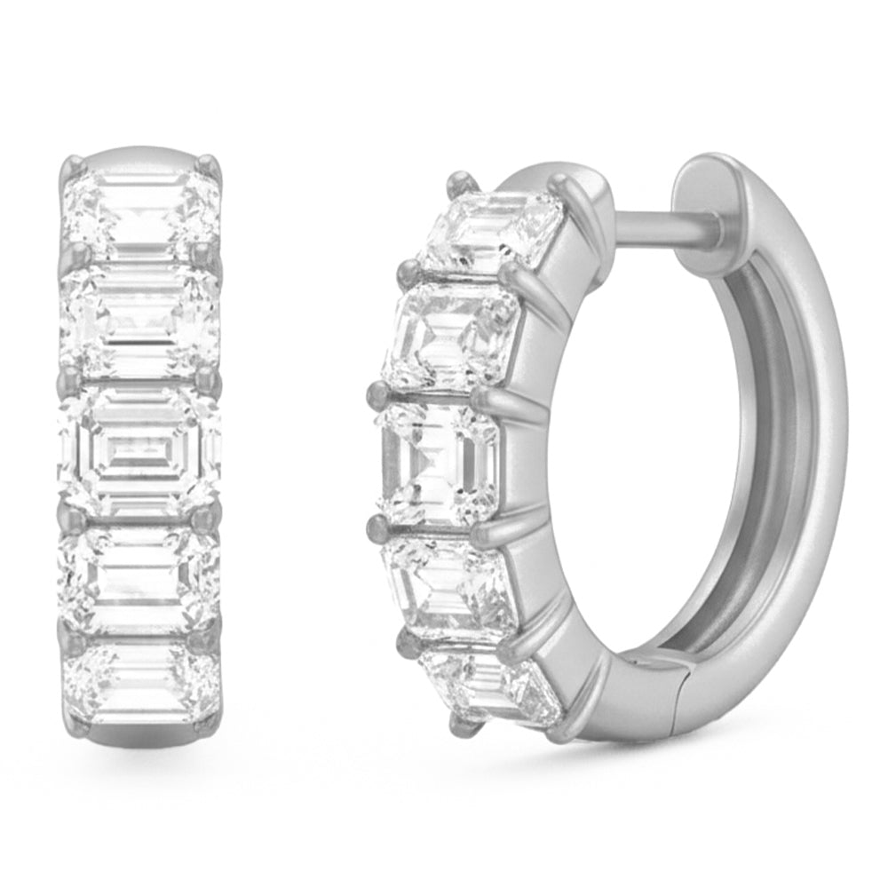 5.28ct 14K White Gold  Diamond Earrings