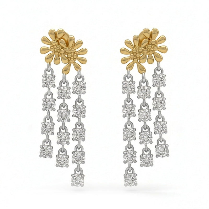 .50ct 14K Two Tone Lab Grown Diamond Earrings