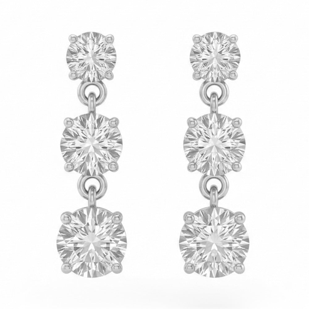 .49ct 14K White Gold  Diamond Earrings