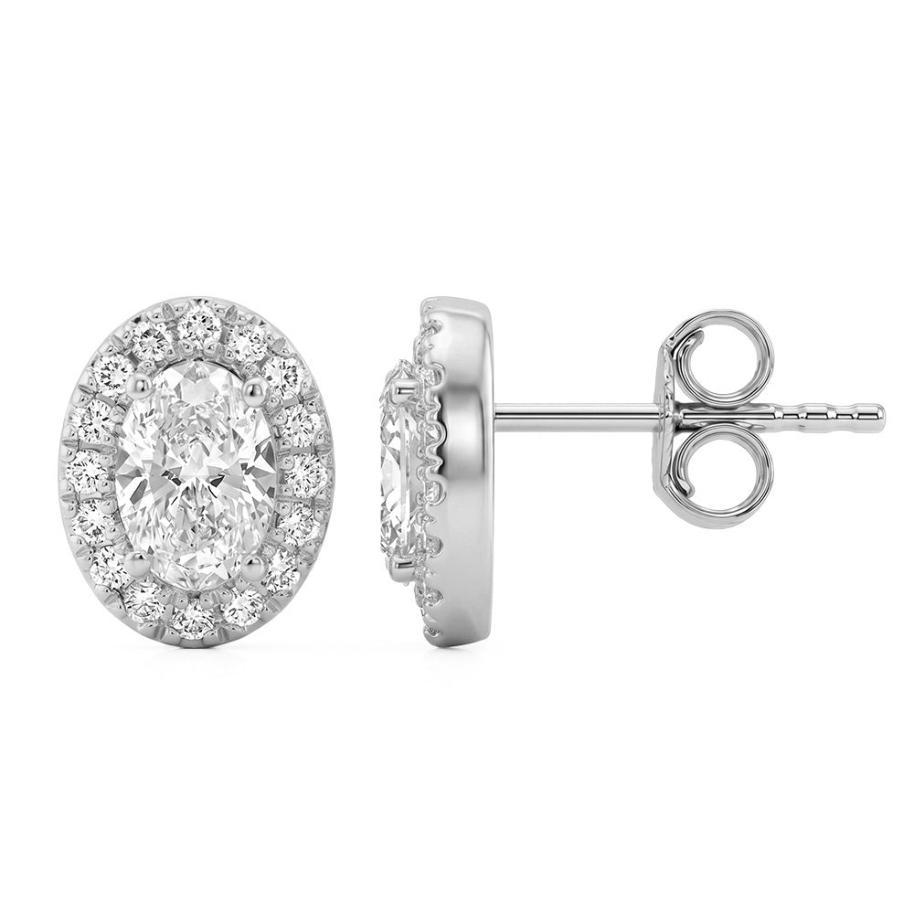 1.32ct 14K White Gold  Diamond Earrings