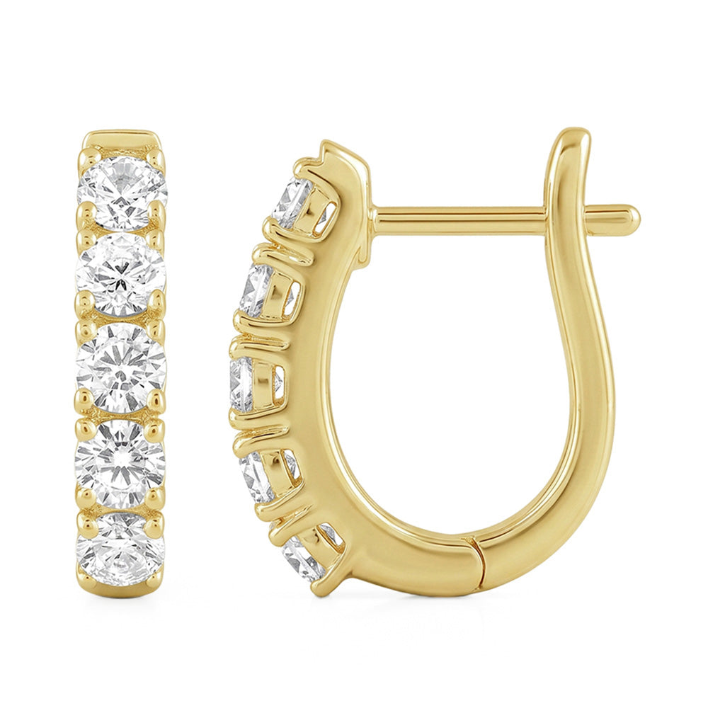 1.00ct 14K Yellow Gold  Diamond Earrings