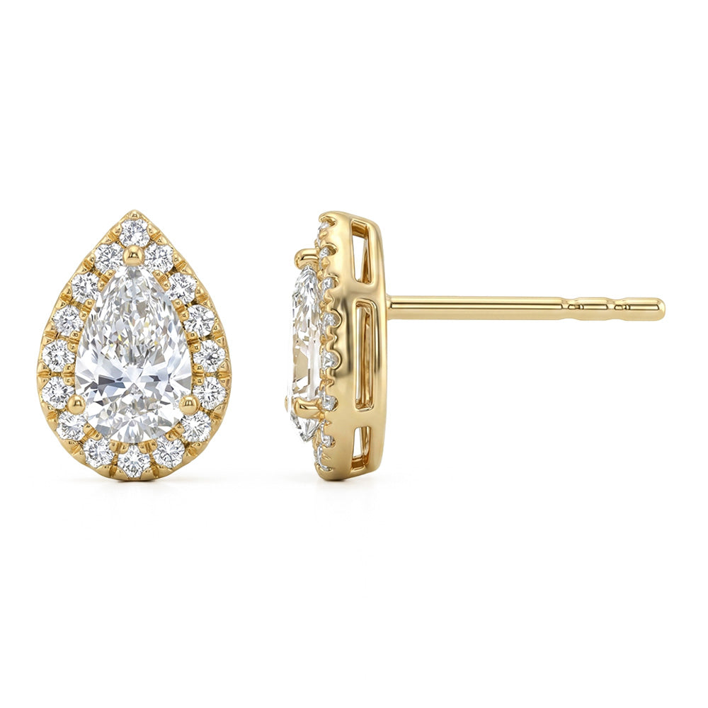 1.33ct 14K Yellow Gold  Diamond Earrings