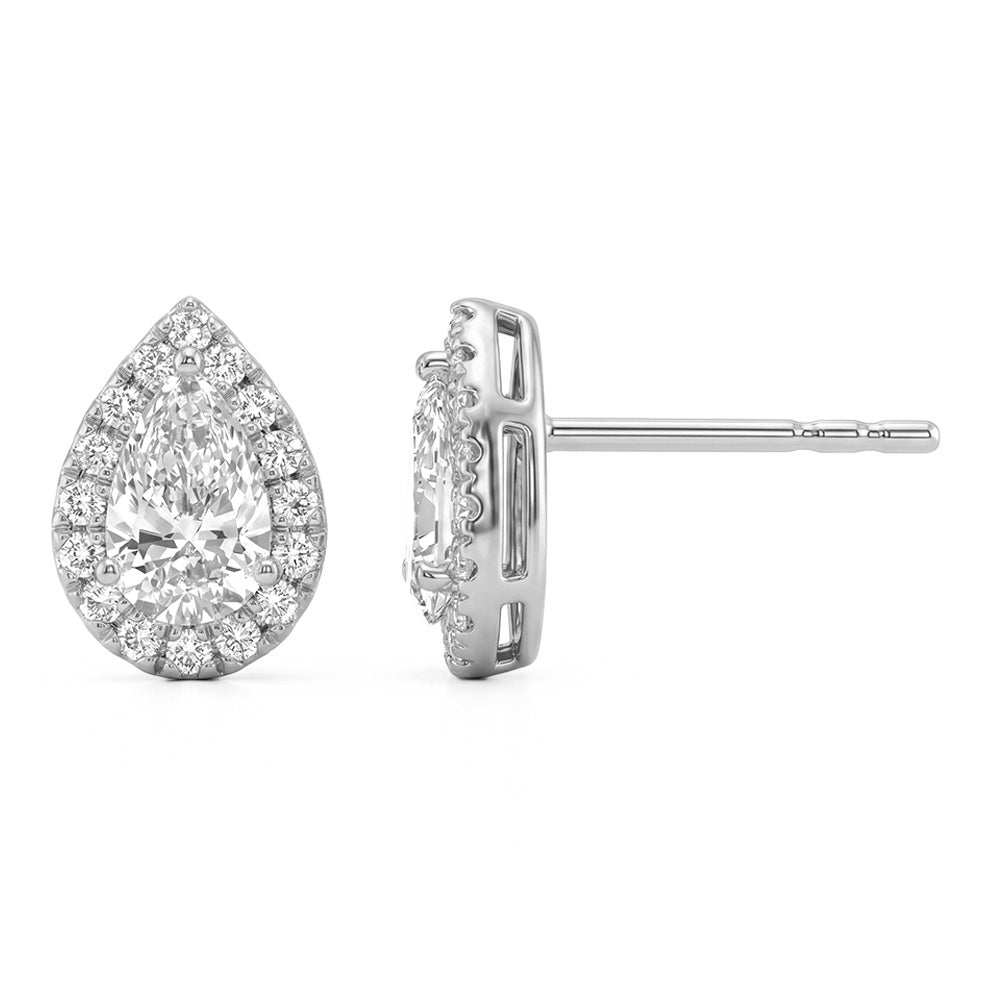 1.33ct 14K White Gold  Diamond Earrings