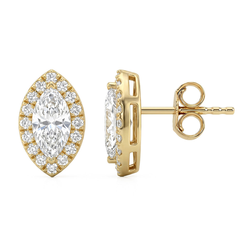 1.33ct 14K Yellow Gold  Diamond Earrings