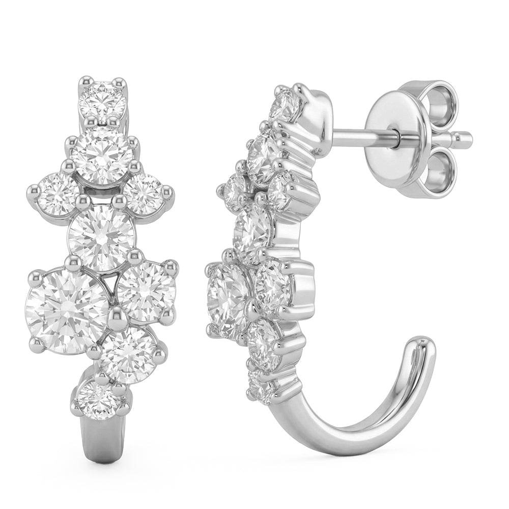 1.00ct 14K White Gold  Diamond Earrings