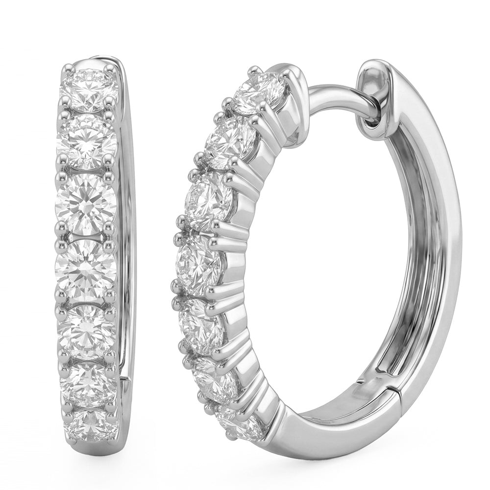 1.00ct 14K White Gold  Diamond Earrings