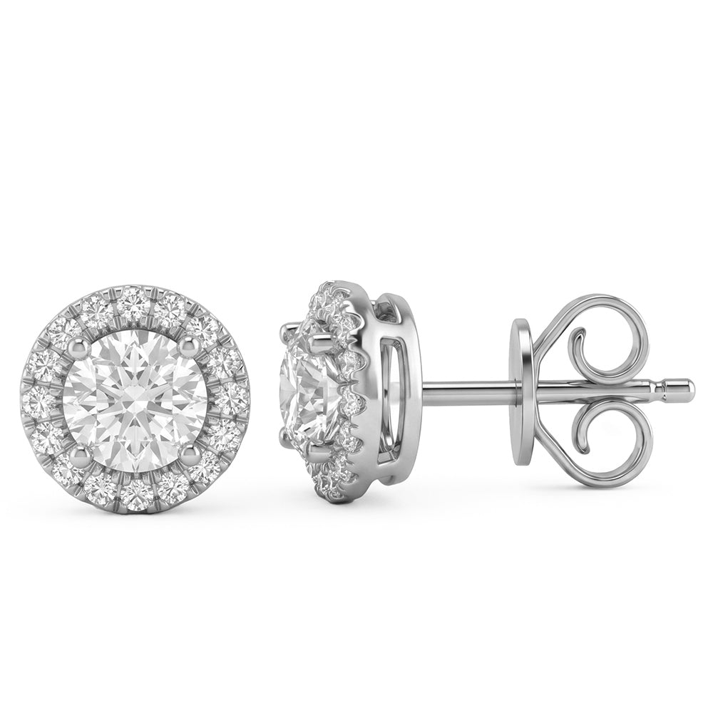 1.56ct 14K White Gold  Diamond Earrings