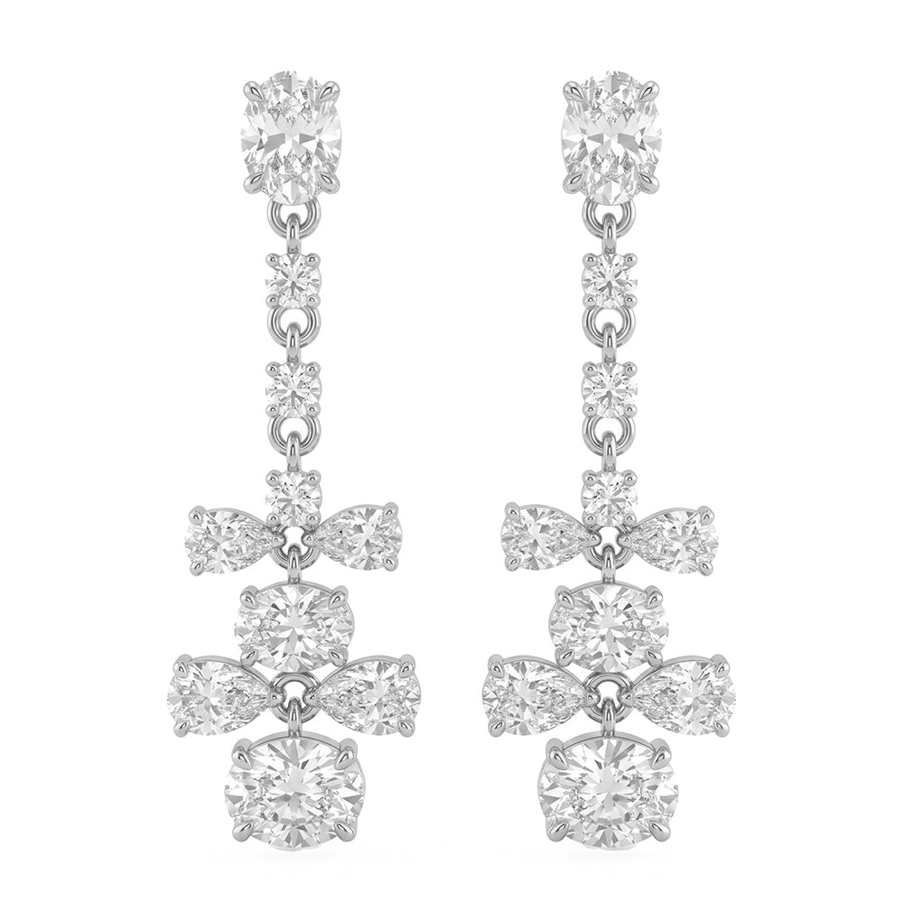2.50ct 14K White Gold  Diamond Earrings