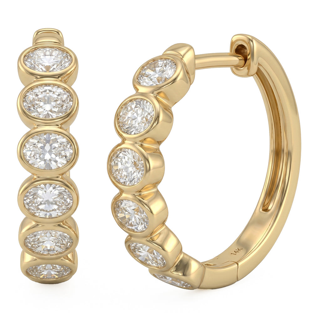 1.08ct 14K Yellow Gold  Diamond Earrings