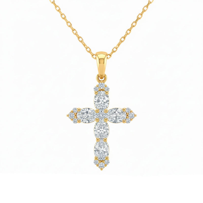 .89ct 14K Yellow Gold Lab Grown Diamond Necklace 18"