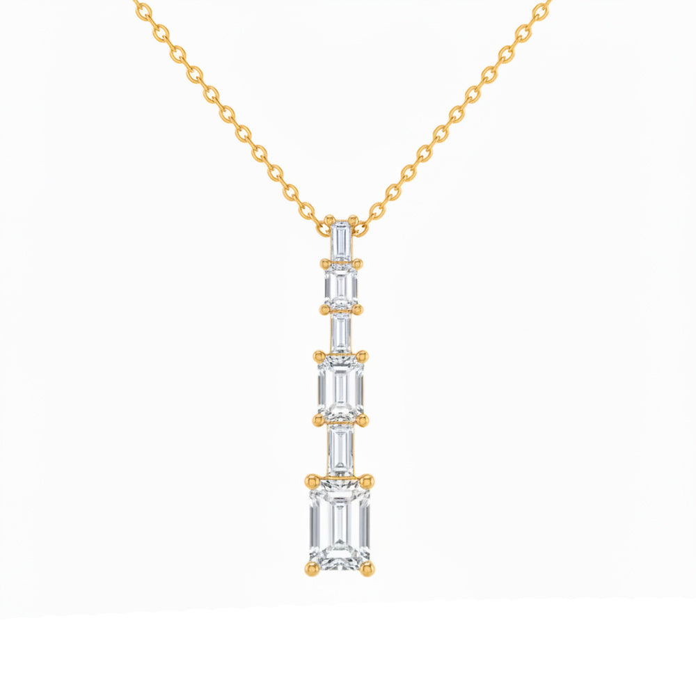 .98ct 14K Yellow Gold  Diamond Necklace 18"