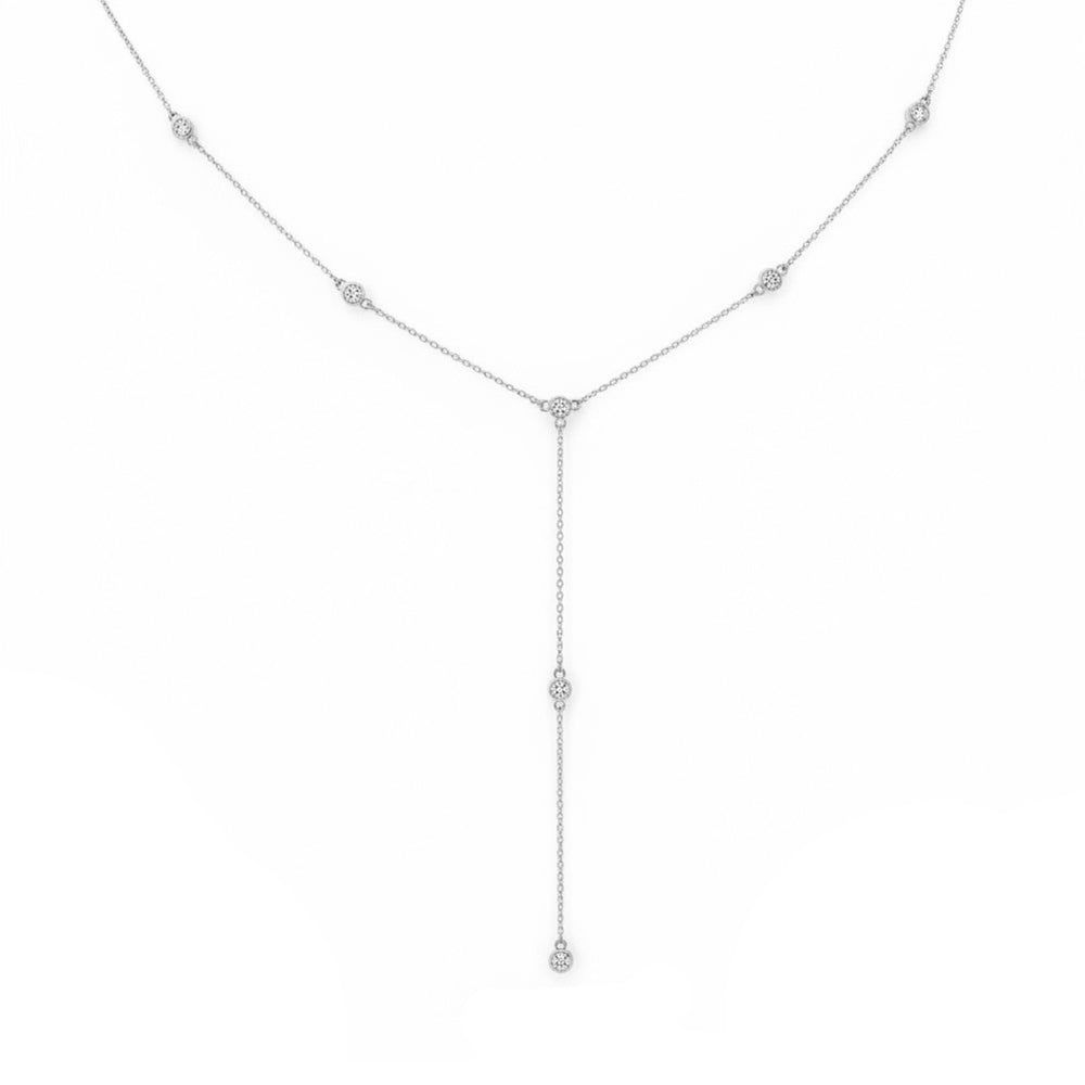 .32ct 14K White Gold  Diamond Necklace 18"