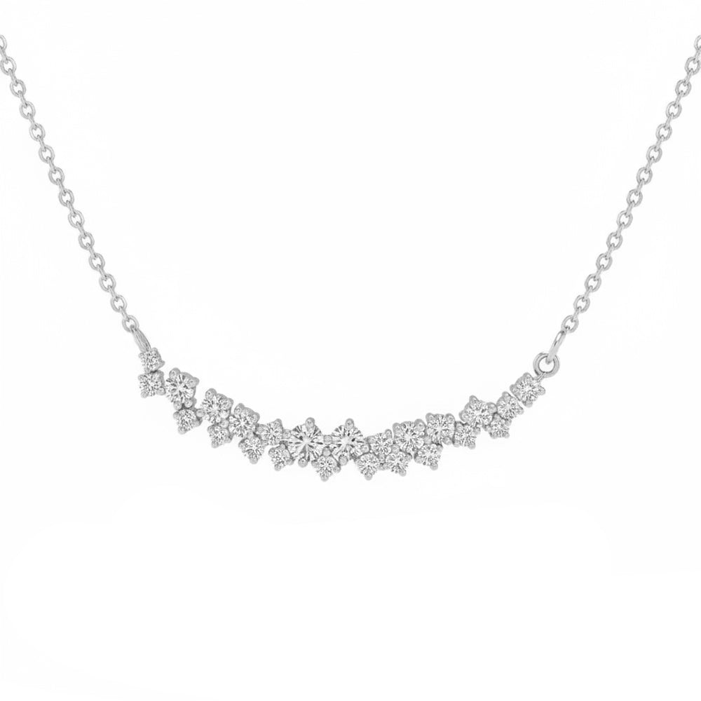 .50ct 14K White Gold  Diamond Necklace 18"