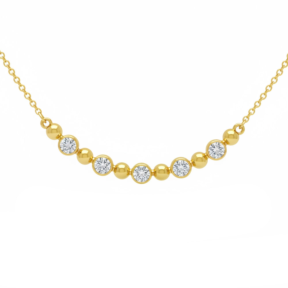 .32ct 14K Yellow Gold  Diamond Necklace 18"