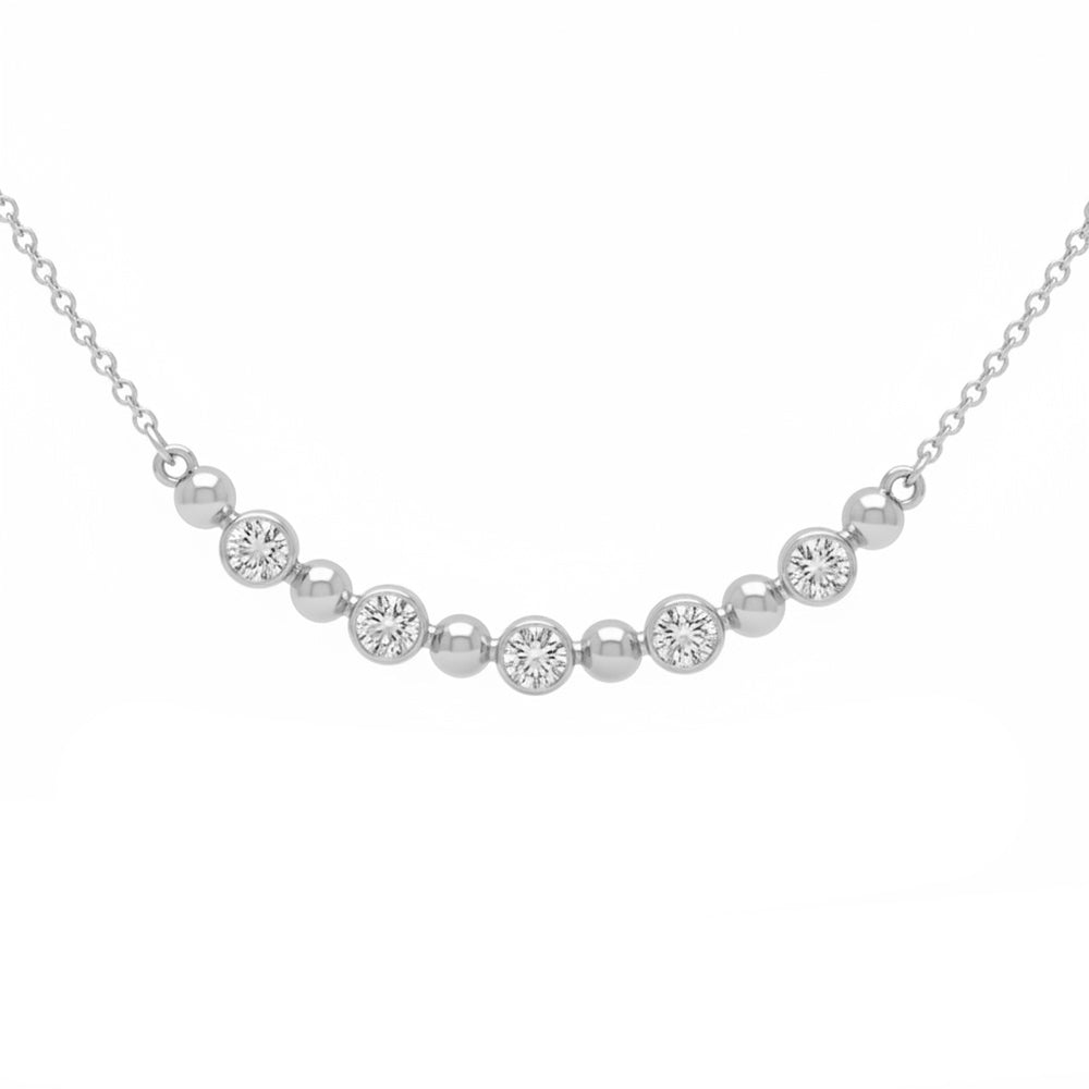 .33ct 14K White Gold  Diamond Necklace 18"