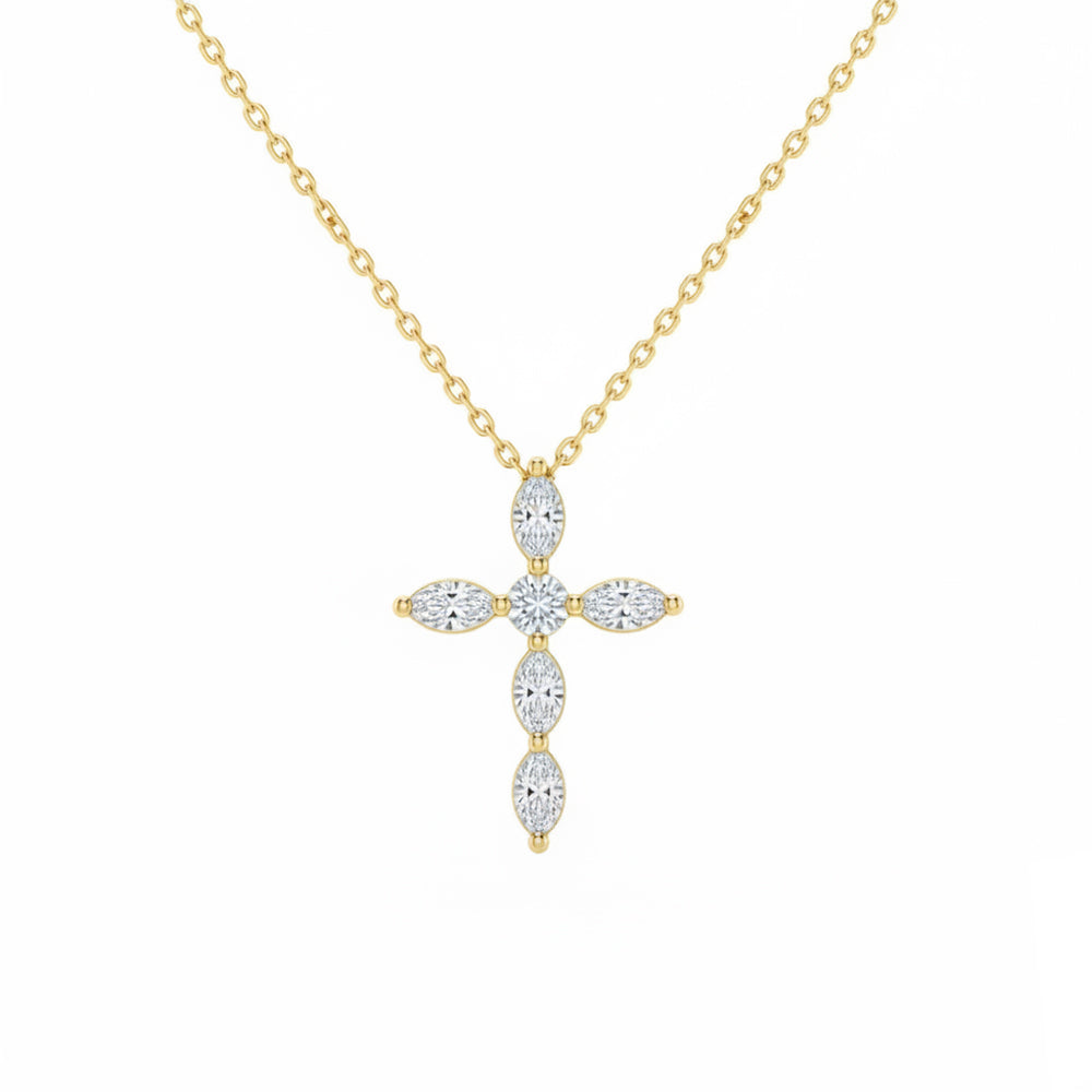 .49ct 14K Yellow Gold  Diamond Necklace 18"