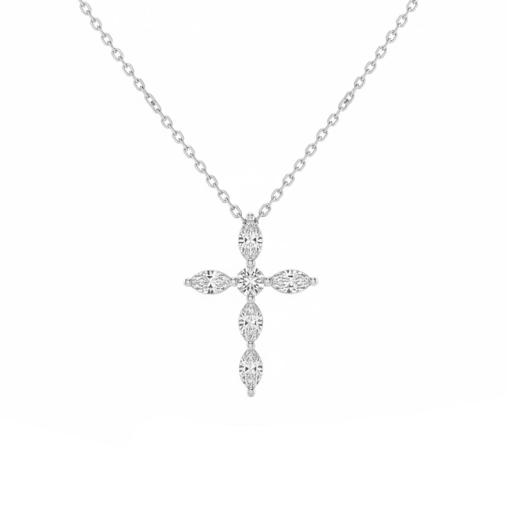 .50ct 14K White Gold  Diamond Necklace 18"