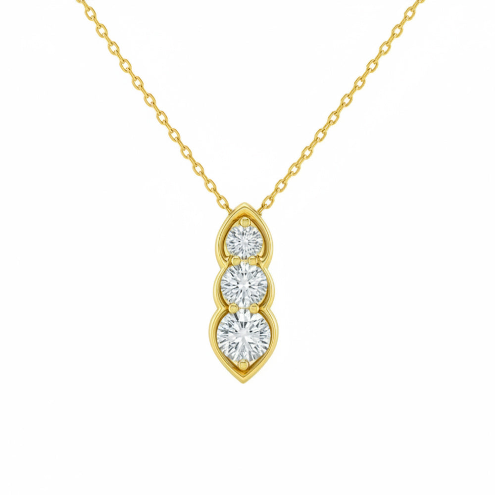 .99ct 14K Yellow Gold  Diamond Necklace 18"
