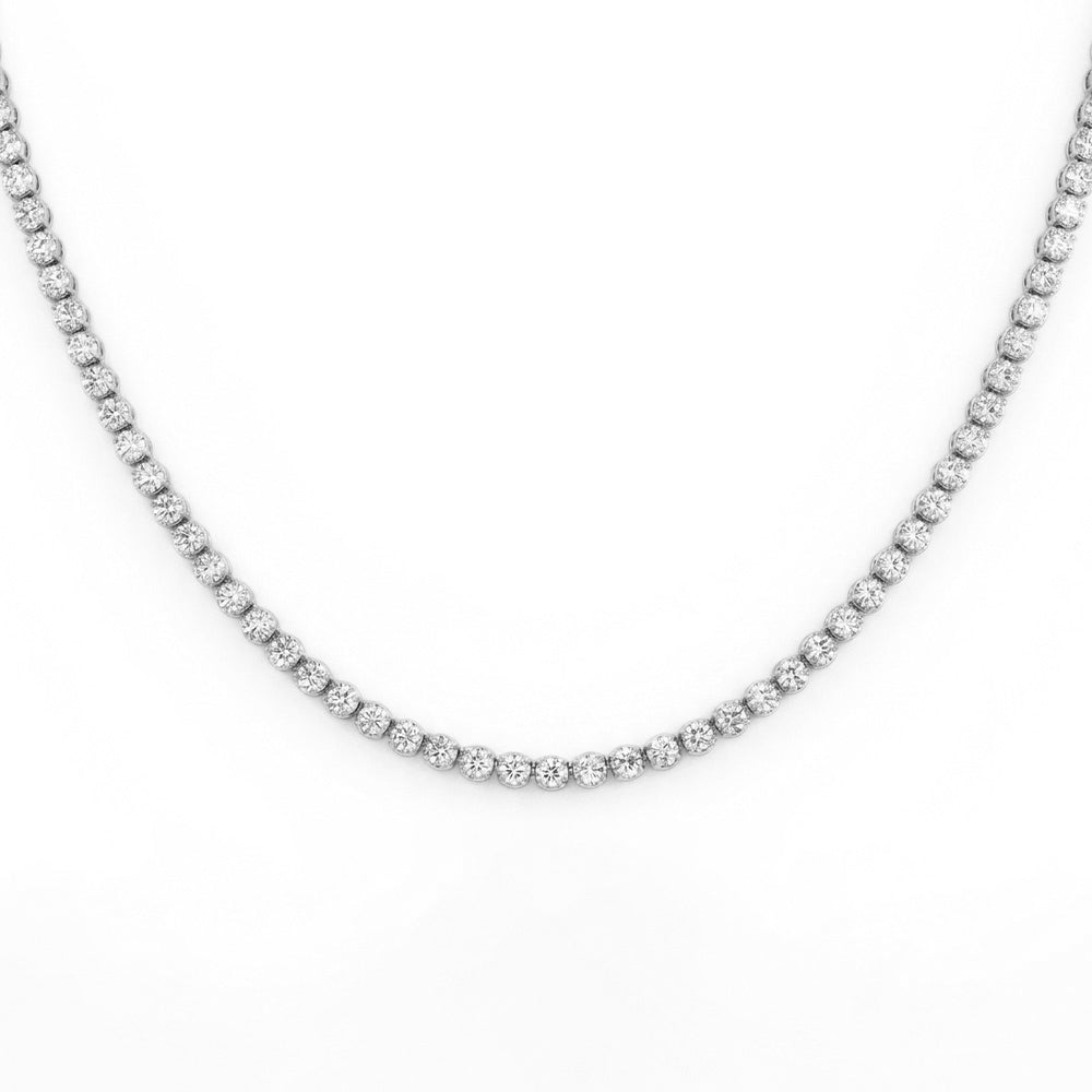 9.97ct 14K White Gold  Diamond Necklace 17"