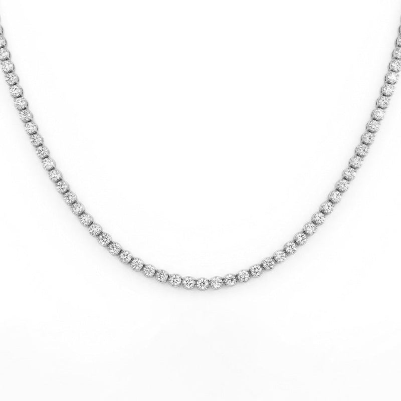 9.97ct 14K White Gold Lab Grown Diamond Necklace 17"