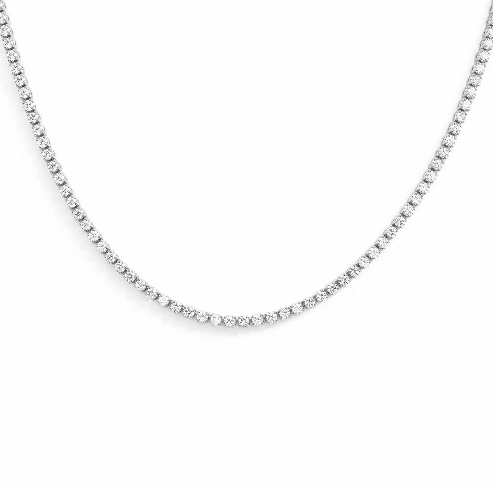 5.00ct 14K White Gold  Diamond Necklace 17"