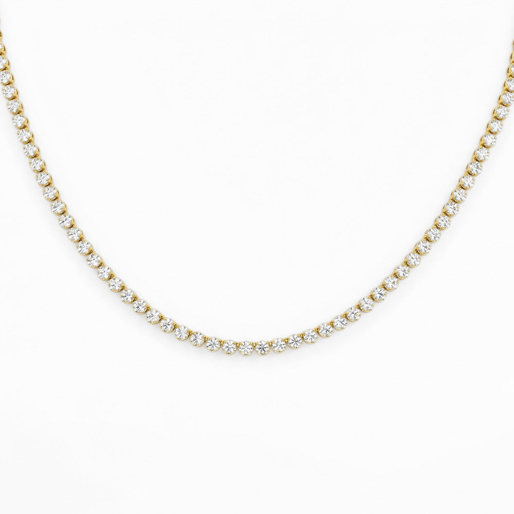 4.99ct 14K Yellow Gold  Diamond Necklace 16"