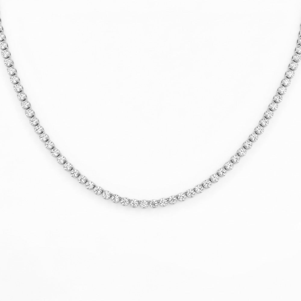 5.00ct 14K White Gold  Diamond Necklace 16"